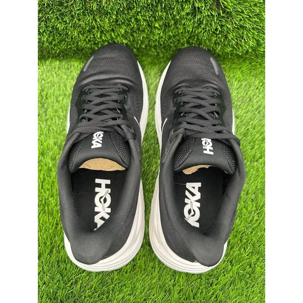 Hoka One One Clifton 11 1176572-BWHT Athletic Sneaker Mens 8D Black Mesh Jogging
